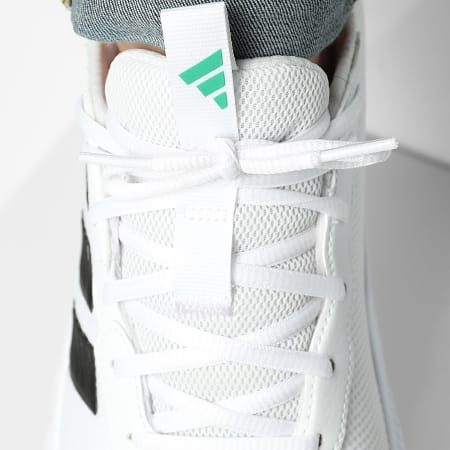 Adidas Performance - Zapatillas Cloudfoam Flex Laces HQ4852 Calzado Blanco Negro Básico Verde Corte