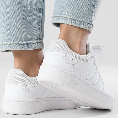 Adidas Performance - Zapatillas Mujer Hoops Classic J KH8913 Calzado Blanco Gris Claro Gris Dos