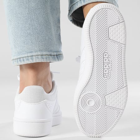 Adidas Performance - Zapatillas Mujer Hoops Classic J KH8913 Calzado Blanco Gris Claro Gris Dos