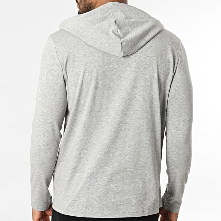 BOSS - Tee Shirt Capuche Manches Longues Mix And Match 50515306 Gris Chiné
