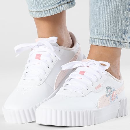 Puma - Zapatillas Mujer Carina 3.0 Floral 405624 Puma White Jasmine Flower