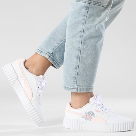 Puma - Zapatillas Mujer Carina 3.0 Floral 405624 Puma White Jasmine Flower