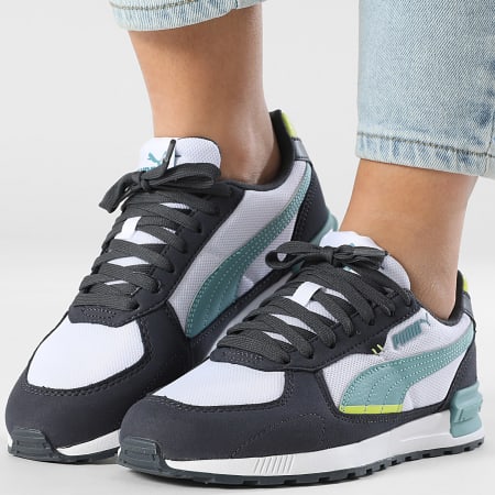Puma - Zapatillas Mujer Graviton Jr 381987 White Sea Blue Strong Gray