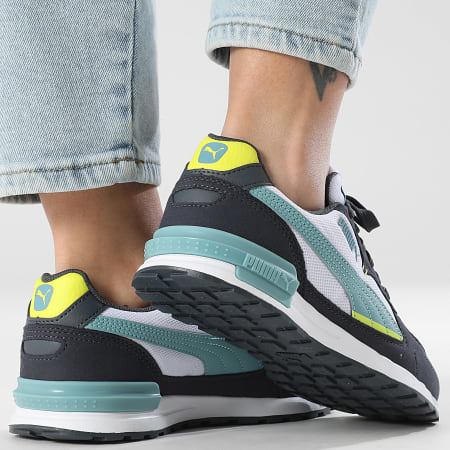 Puma - Zapatillas Mujer Graviton Jr 381987 White Sea Blue Strong Gray