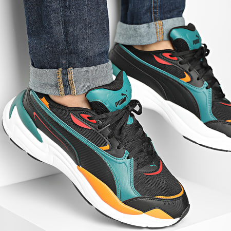 Puma - Zapatillas X-RAY 4 404747 Verde Hielo Negro Vermillion