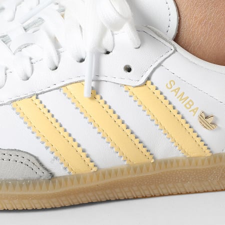 Adidas Originals - Zapatillas Mujer Samba OG IH6629 Footwear Blanco Naranja Tint Eqt Amarillo