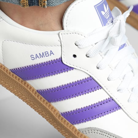 Adidas Originals - Baskets Samba OG IH9058 Footwear White Purple Rush Grey One