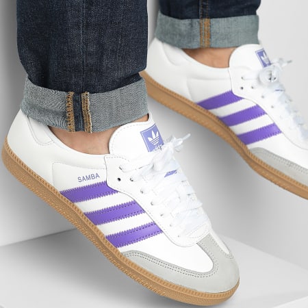 Adidas Originals - Baskets Samba OG IH9058 Footwear White Purple Rush Grey One