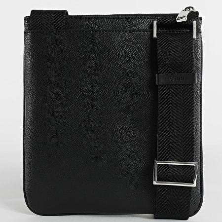 BOSS - Sacoche En Cuir Daxter Envelope 50558444 Noir Argenté