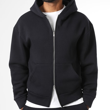 LBO - Camisola com Capuz com Zip 4132 Azul Marinho