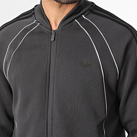 Adidas Originals - Veste Zippée A Bandes SST 2.0 KD5836 Gris Anthracite
