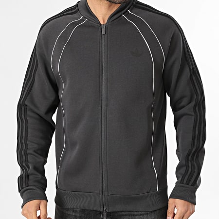 Adidas Originals - Veste Zippée A Bandes SST 2.0 KD5836 Gris Anthracite