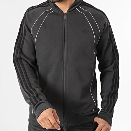 Adidas Originals - Veste Zippée A Bandes SST 2.0 KD5836 Gris Anthracite