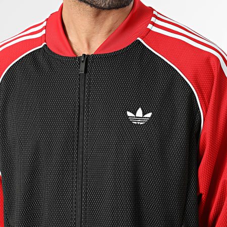 Adidas Originals - Veste Zippée A Bandes SST TT KE0114 Noir Rouge