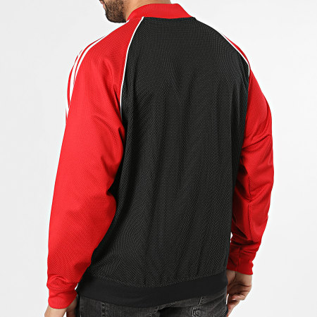 Adidas Originals - Veste Zippée A Bandes SST TT KE0114 Noir Rouge