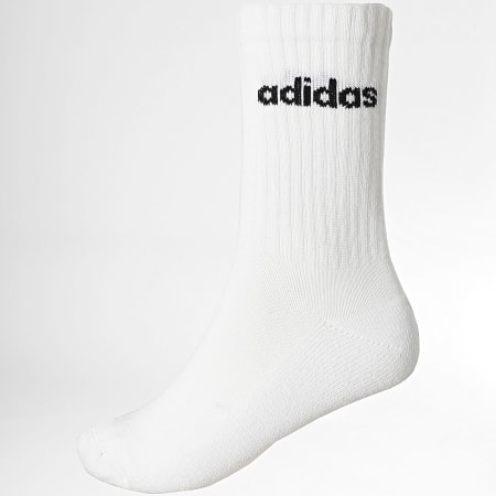 Adidas Sportswear - Lot De 10 Paires De Chaussettes Lin Crew KF9091 Blanc Noir