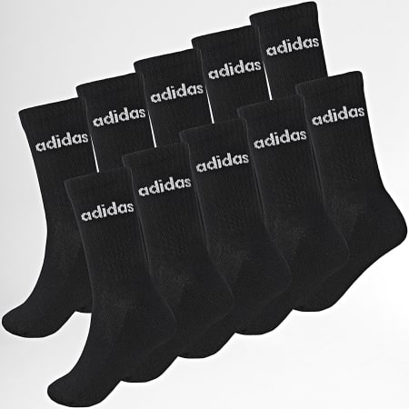 Adidas Sportswear - Lot De 10 Paires De Chaussettes Lin Crew KF9092 Noir