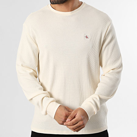 Calvin Klein - Sweat Crewneck Waffle EM217 Beige Clair