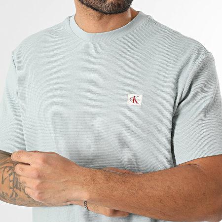 Calvin Klein - Tee Shirt Waffle 008G Bleu Clair