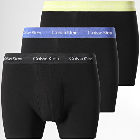 Calvin Klein - Lot De 3 Boxers NB1770A Noir Vert Bleu Roi