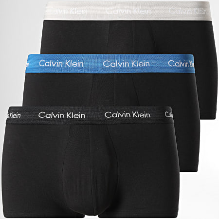 Calvin Klein - Lot De 3 Boxers U2664G Noir Gris Bleu Roi