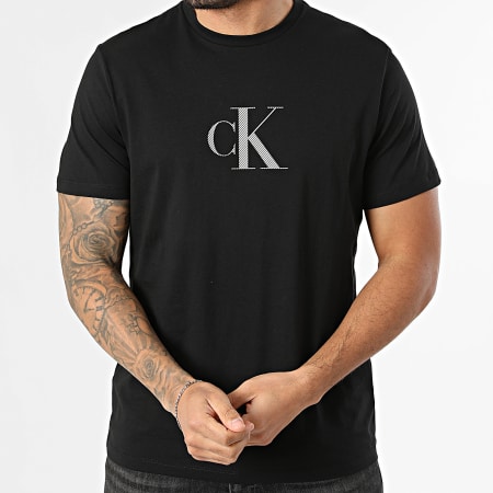 Calvin Klein - Tee Shirt 30s Distress Monogram Graphic RF853 Noir