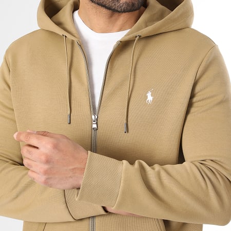 Polo Ralph Lauren - Sweat Zippé Capuche Original Player Beige Foncé