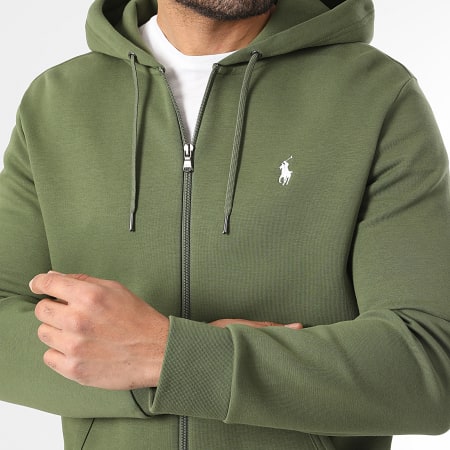 Polo Ralph Lauren - Sweat Zippé Capuche Original Player Vert Kaki