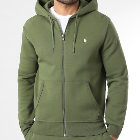 Polo Ralph Lauren - Sweat Zippé Capuche Original Player Vert Kaki