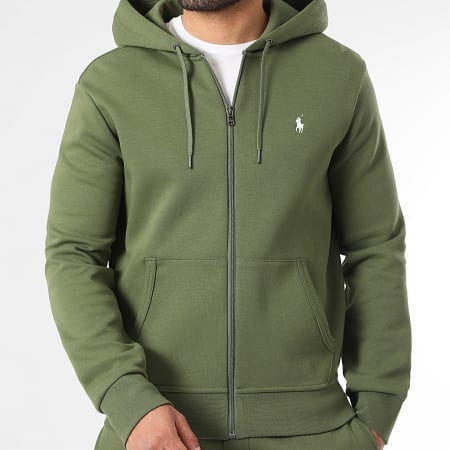 Polo Ralph Lauren - Sweat Zippé Capuche Original Player Vert Kaki