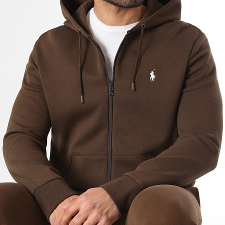 Polo Ralph Lauren - Sweat Zippé Capuche Original Player Marron