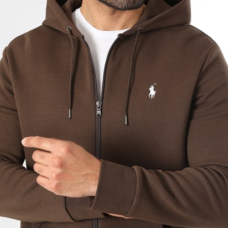 Polo Ralph Lauren - Sweat Zippé Capuche Original Player Marron