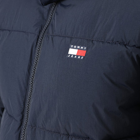 Tommy Jeans - Doudoune Capuche Flag 2730 Bleu Marine