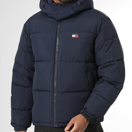 Tommy Jeans - Doudoune Capuche Flag 2730 Bleu Marine