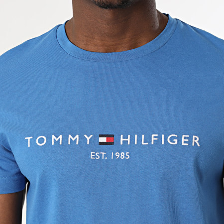 Tommy Hilfiger - Tee Shirt Slim Logo 1797 Bleu
