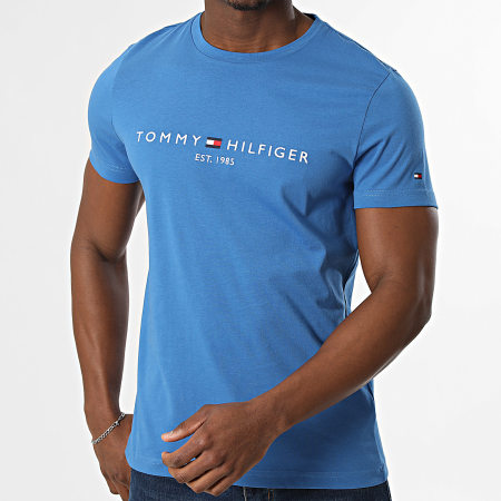 Tommy Hilfiger - Tee Shirt Slim Logo 1797 Bleu