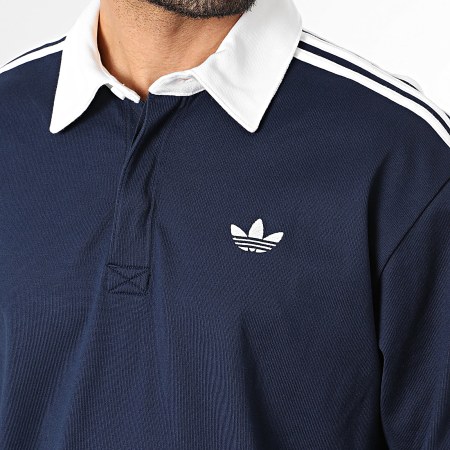 Adidas Originals - Polo Manches Longues A Bandes 3 Stripes KE3574 Bleu Marine