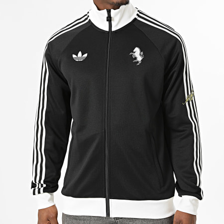Adidas Originals - Veste Zippée A Bandes Juventus FC KD4452 Noir Blanc