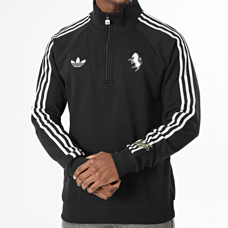 Adidas Originals - Sweat Col Zippé Juventus FC KD4453 Noir