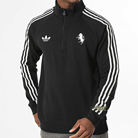Adidas Originals - Sweat Col Zippé Juventus FC KD4453 Noir