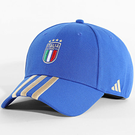 Adidas Sportswear - Casquette A Bandes FIGC Italie BB Cap KD7703 Bleu Roi Doré