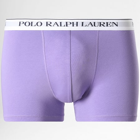 Polo Ralph Lauren - Lot De 5 Boxers Violet Bleu Marine Bleu Roi Vert Rose