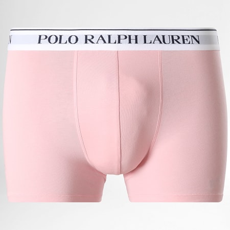 Polo Ralph Lauren - Lot De 5 Boxers Violet Bleu Marine Bleu Roi Vert Rose