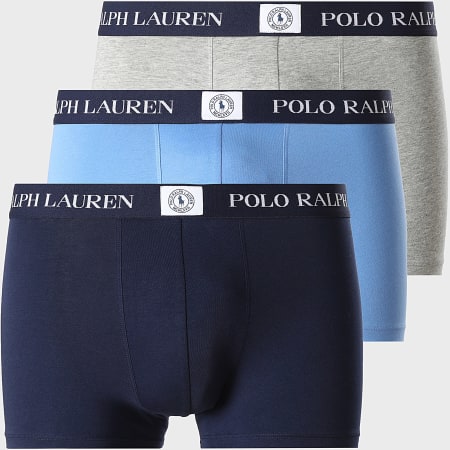 Polo Ralph Lauren - Lot De 3 Boxers MCMLXVII Bleu Gris Chiné Bleu Marine