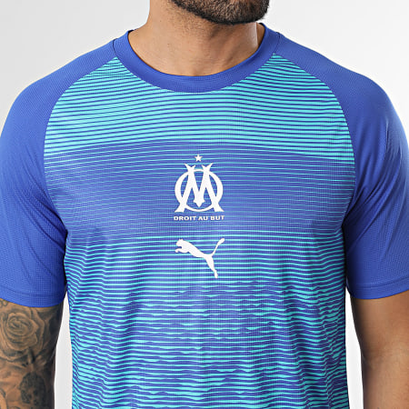 Puma - Camiseta OM Warm Up Jersey 785902 Azul Rey Turquesa
