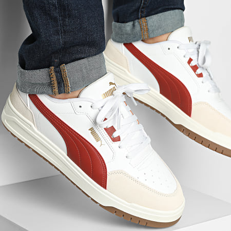 Puma - Zapatillas Shuffle Downtown OG 403840 Puma White Bordeaux Red Gold