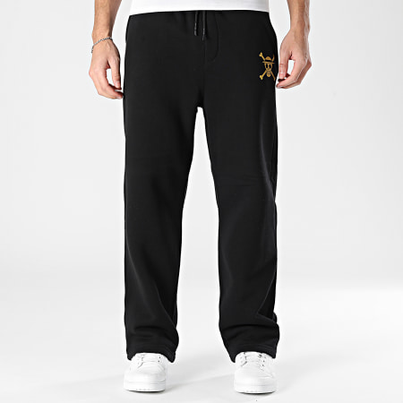 One Piece - Pantalon Jogging Large Mugiwara Noir Doré
