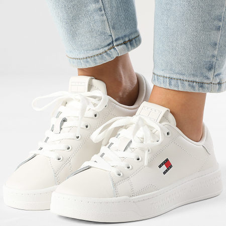 Tommy Jeans - Baskets Femme Script Cupsole 2960 Ecru
