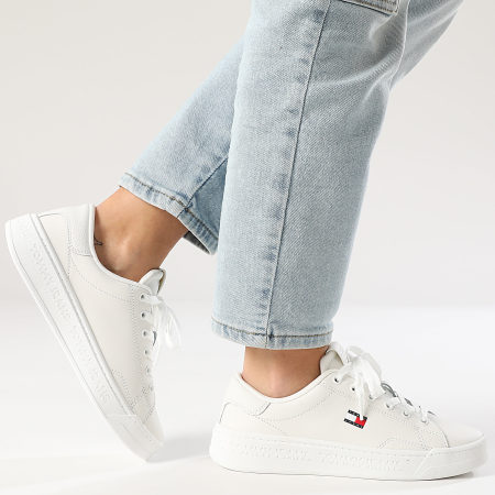 Tommy Jeans - Baskets Femme Script Cupsole 2960 Ecru
