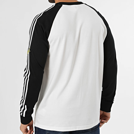 Adidas Originals - Tee Shirt Manches Longues A Bandes Juventus FC KB4456 Beige Clair Noir